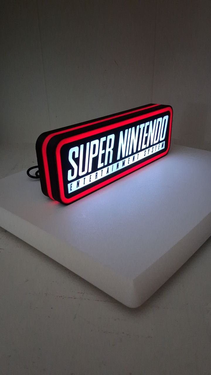 Super Nintendo LED light box – custom 3D printed – Lit Layer Creations